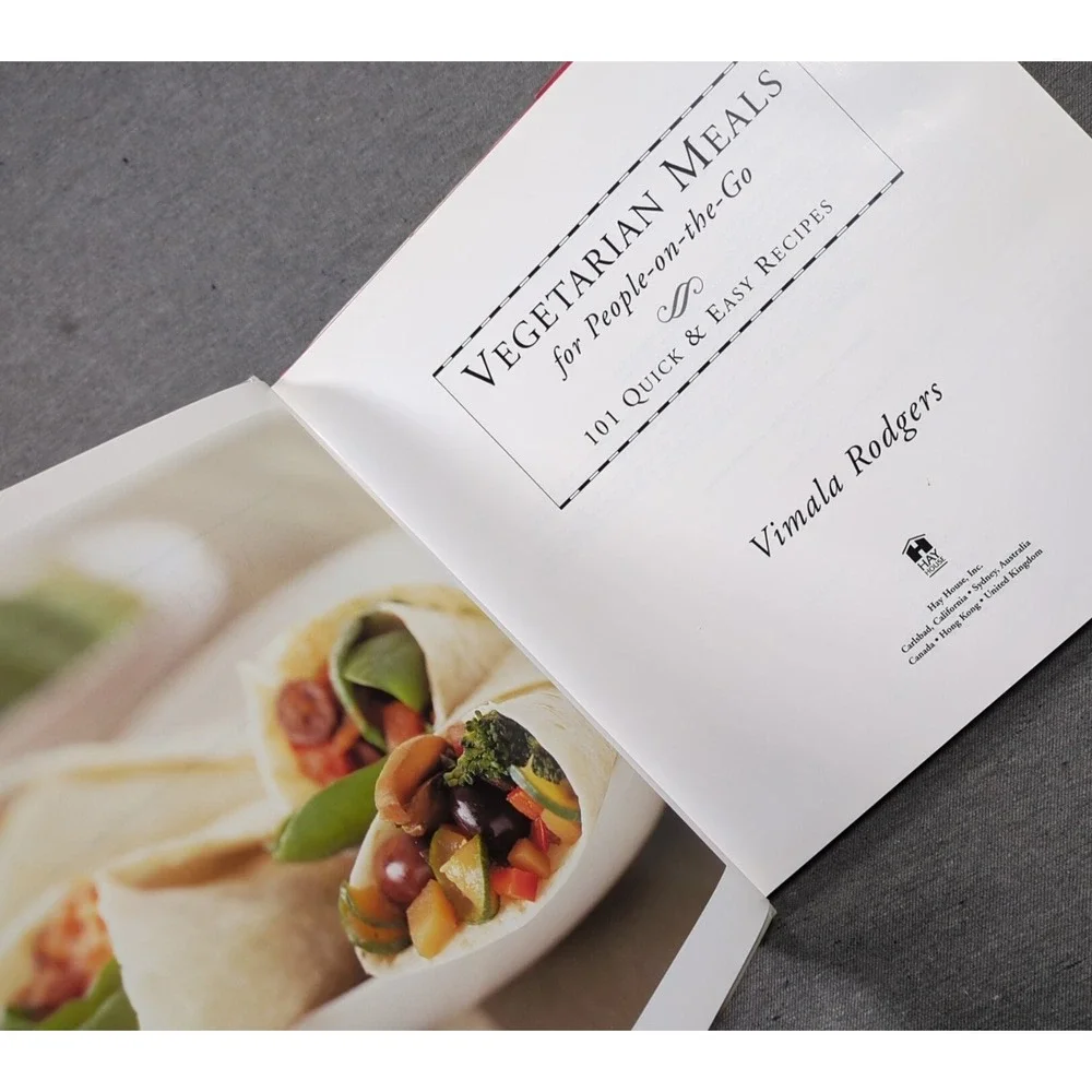 2002 Vegetarian Meals‎ For People On The Go by Vimala Rodgers VTG HC 101 Recipes